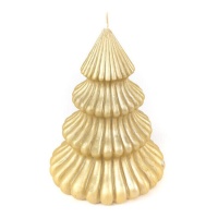 Vela dourada de 18 cm para árvore de Natal