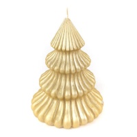 Vela dourada para árvore de Natal 18 cm