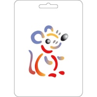Stencil rato animado 15 x 21 cm - Fontorpin - 1 unidade