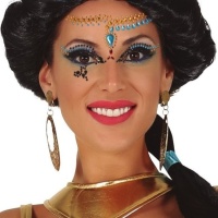 Bijutaria egípcia com autocolantes para o rosto