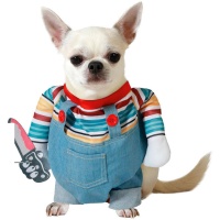 Fato de boneca assassina para cães
