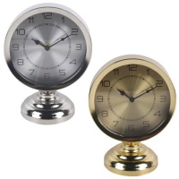 Relógio de mesa dourado ou prateado - DCasa - 1 unid.