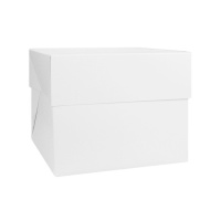 Caixa para bolo quadrada de 30,5 x 30,5 x 15 cm - Decora