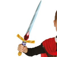 Espada de espuma com decoração de gemas 53 cm