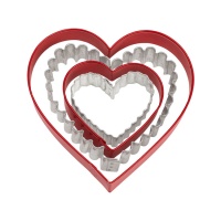 Cortadores em forma de coração - Wilton - 4 pcs.