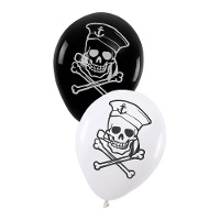 Balões de Látex de Pirata Bucaneiro de 30 cm - 6 unidades