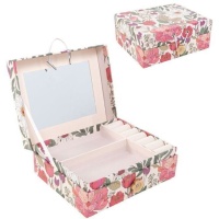 Caixa para jóias com compartimentos quadrados para flores