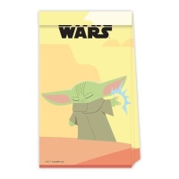 Baby Yoda Os sacos de papel Mandalorian 21 x13 x 8,5 cm - 4 pcs.