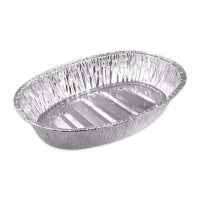 Recipiente oval descartável de 46,8 x 34 x 8,5 cm
