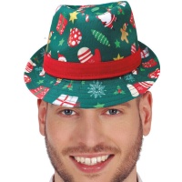 Chapéu de Natal verde de gangster