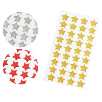 Autocolantes em forma de estrela brilhante 3D de 1,8 cm - 36 peças