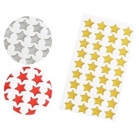 Autocolantes brilhantes com formas de estrelas 3D 1,8 cm - 36 peças
