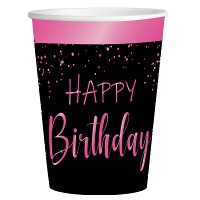 Copos Elegant Pink de 250 ml - 8 unidades
