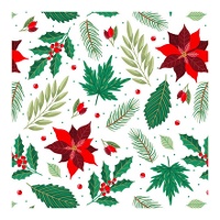 Caixa para doces ou cupcakes de flor de Natal de 17,5 x 17,5 x 8,5 cm