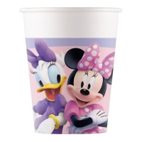 Copos Minnie e Daisy Rosa 200 ml - 8 peças