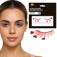 Cílios postiços com corações