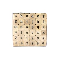 Conjunto de carimbos com letras minúsculas 1,4 x 3 cm - 36 pcs.