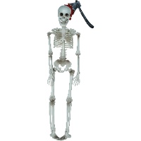 Pendente de esqueleto com machado de 40 cm