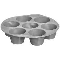 Molde de 21 x 21 x 4,5 cm para fritadeira de ar com 7 compartimentos