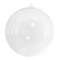 Figura transparente com forma redonda em duas partes de 16 cm - 1 pc.