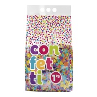 Saco de confete multicolorido - 1 kg