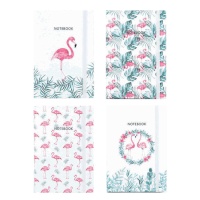 Caderno de Flamingos de 10,5 x 14,5 cm - 1 unidade