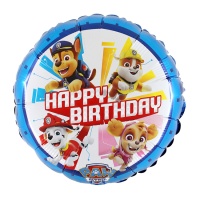 Balão Happy Birthady Paw Patrol 46 cm - Grabo