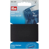 Fita elástica macia 4 cm preta - Prym - 1 m
