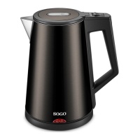 Chaleira eléctrica de água 1,7 L preta - Sogo SS7705