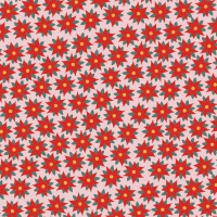 Papel de presentes vermelho com Flor de Natal de 2,00 x 0,70 m - 1 unidade
