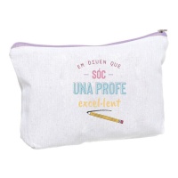 Estojo para lápis Em diuen que sóc uma profe excelente 19 x 13,5 cm - Dcasa