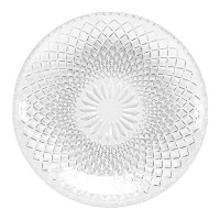 Prato de 19,8 cm de cristal gravado para sobremesa
