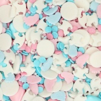 Chuviscos para chá de bebé Menina ou menino? 65 gr - FunCakes