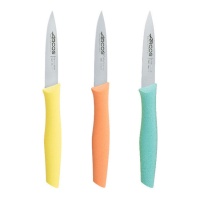 Conjunto de 3 facas Nova de cor pastel, lâmina 8,5 cm - Arcos