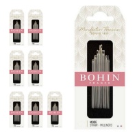 Agulhas de costureira para milliners n.º 3, 5, 6, 7, 8, 8, 9, 3-9 ou 3-12 - Bohin - 15 unid.