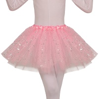 Tutu rosa com estrelas infantil