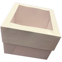 Caixa de 30 x 30 x 31 cm para bolo ajustável em altura com janela - Azucren