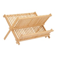 Escorredor de pratos em bambu 42 x 27,5 x 38 cm