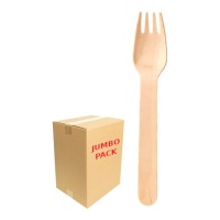 Garfos de madeira biodegradáveis de 16 cm - 480 unidades