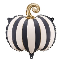 Balão abóbora preto e branco 39 x 38 cm