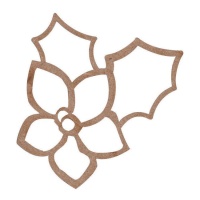 Abanador de flores de Natal em madeira com acetato 10 x 8,5 cm - Artis decor - 2 unid.