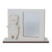Moldura de madeira com ursinho de peluche - Artis decor
