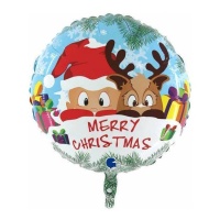 Balão redondo de Merry Christmas de 53 cm - Grabo