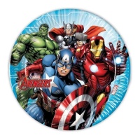 Pratos dos Vingadores 23 cm - 8 peças