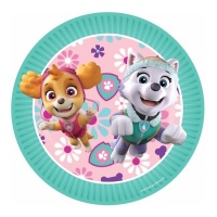 Placas Canine Patrol Blue Skye e Everest de 23 cm - 8 pcs.