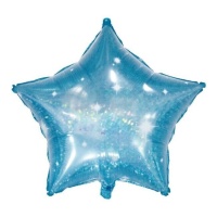 Balão Estrela Galáctica Aqua 61 cm - Festa Conver