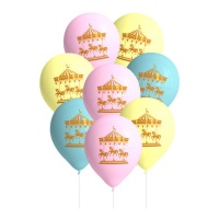 Balões de Látex Carrossel 27 cm - 8 pcs.