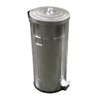 Caixote do lixo galvanizado de 30 L