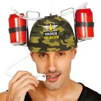 Capacete militar para a bebida