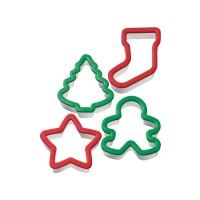 Cortadores de Natal sortidos - Wilton - 4 pcs.